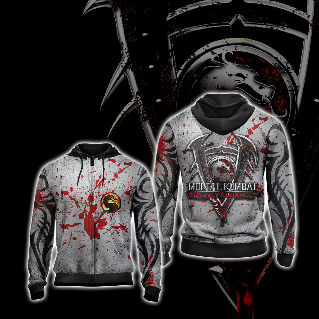 Mortal kombat - Deadly Alliance Unisex 3D T-shirt Zip Hoodie XS