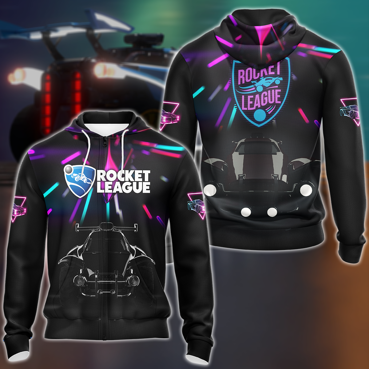 Rocket League Video Game 3D All Over Print T-shirt Tank Top Zip Hoodie Pullover Hoodie Hawaiian Shirt Beach Shorts Jogger Zip Hoodie S