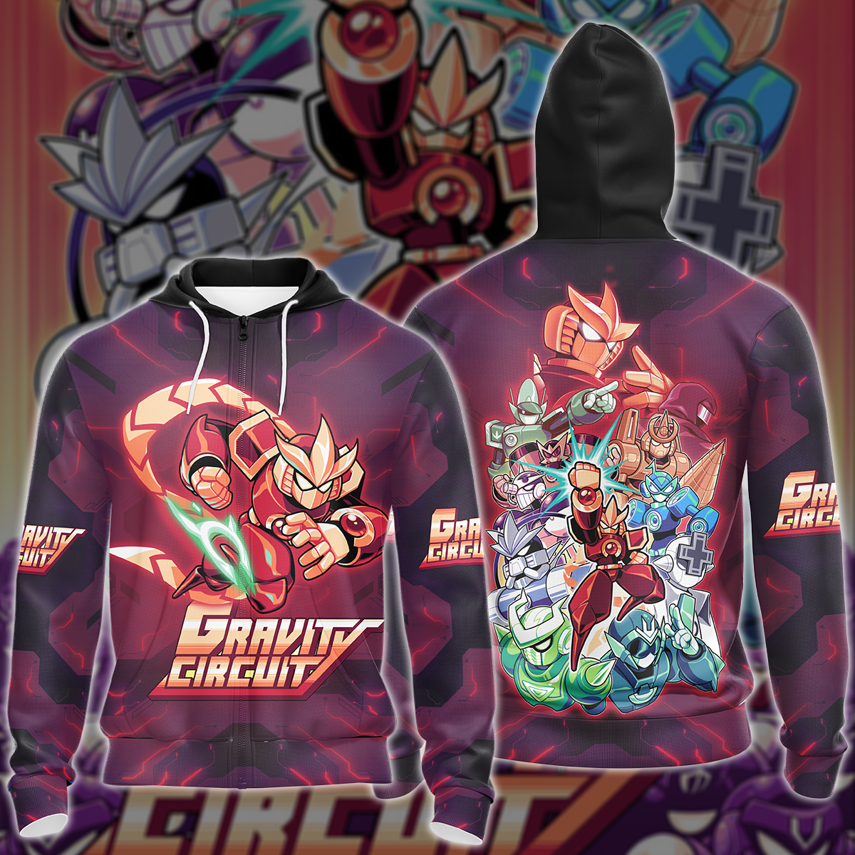 Gravity Circuit Video Game 3D All Over Printed T-shirt Tank Top Zip Hoodie Pullover Hoodie Hawaiian Shirt Beach Shorts Jogger Zip Hoodie S