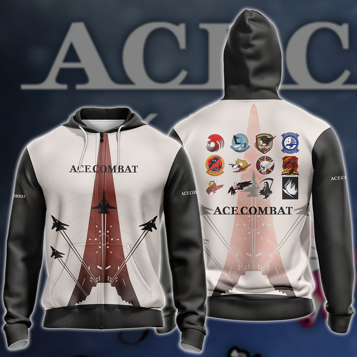 Ace Combat Video Game 3D All Over Printed T-shirt Tank Top Zip Hoodie Pullover Hoodie Hawaiian Shirt Beach Shorts Joggers Zip Hoodie S