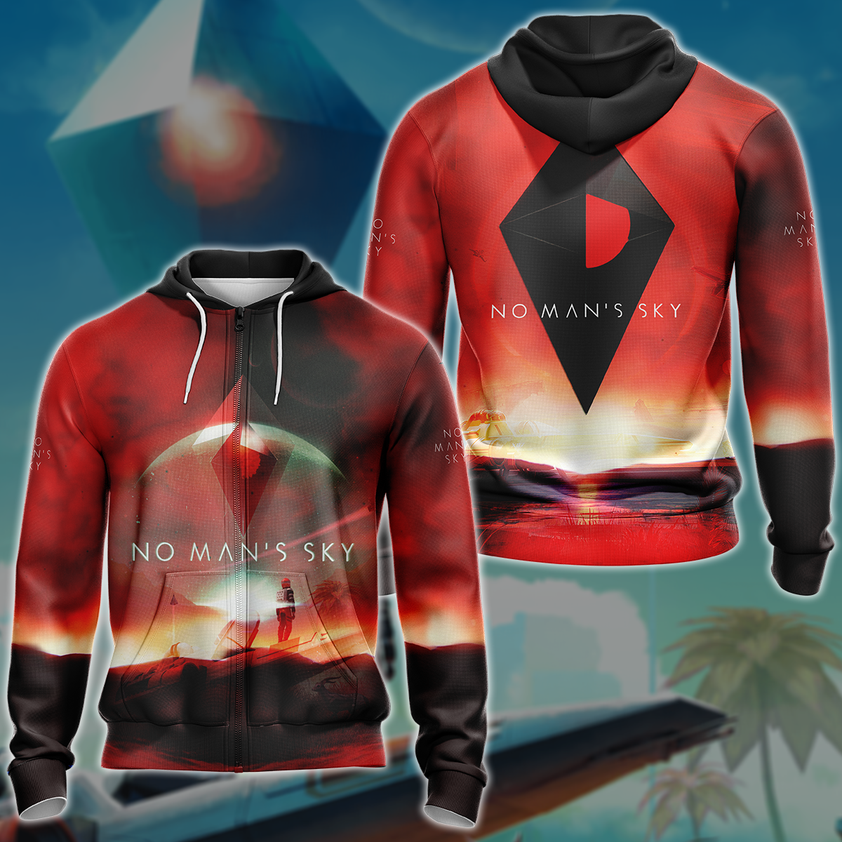 No Man's Sky Video Game 3D All Over Printed T-shirt Tank Top Zip Hoodie Pullover Hoodie Hawaiian Shirt Beach Shorts Jogger Zip Hoodie S