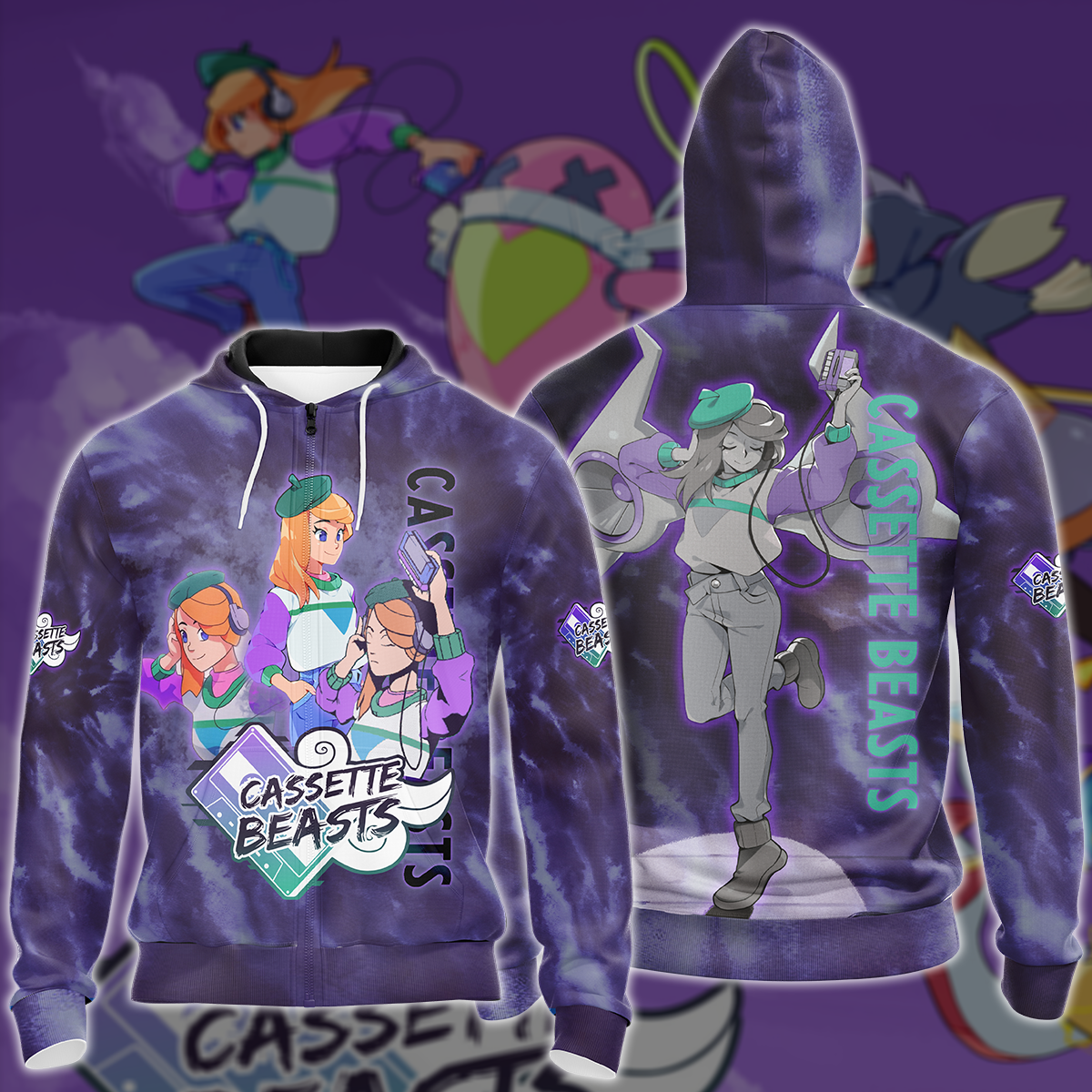 Cassette Beasts Video Game All-Over T-shirt Hoodie Tank Top Hawaiian Shirt Beach Shorts Joggers Zip Hoodie S