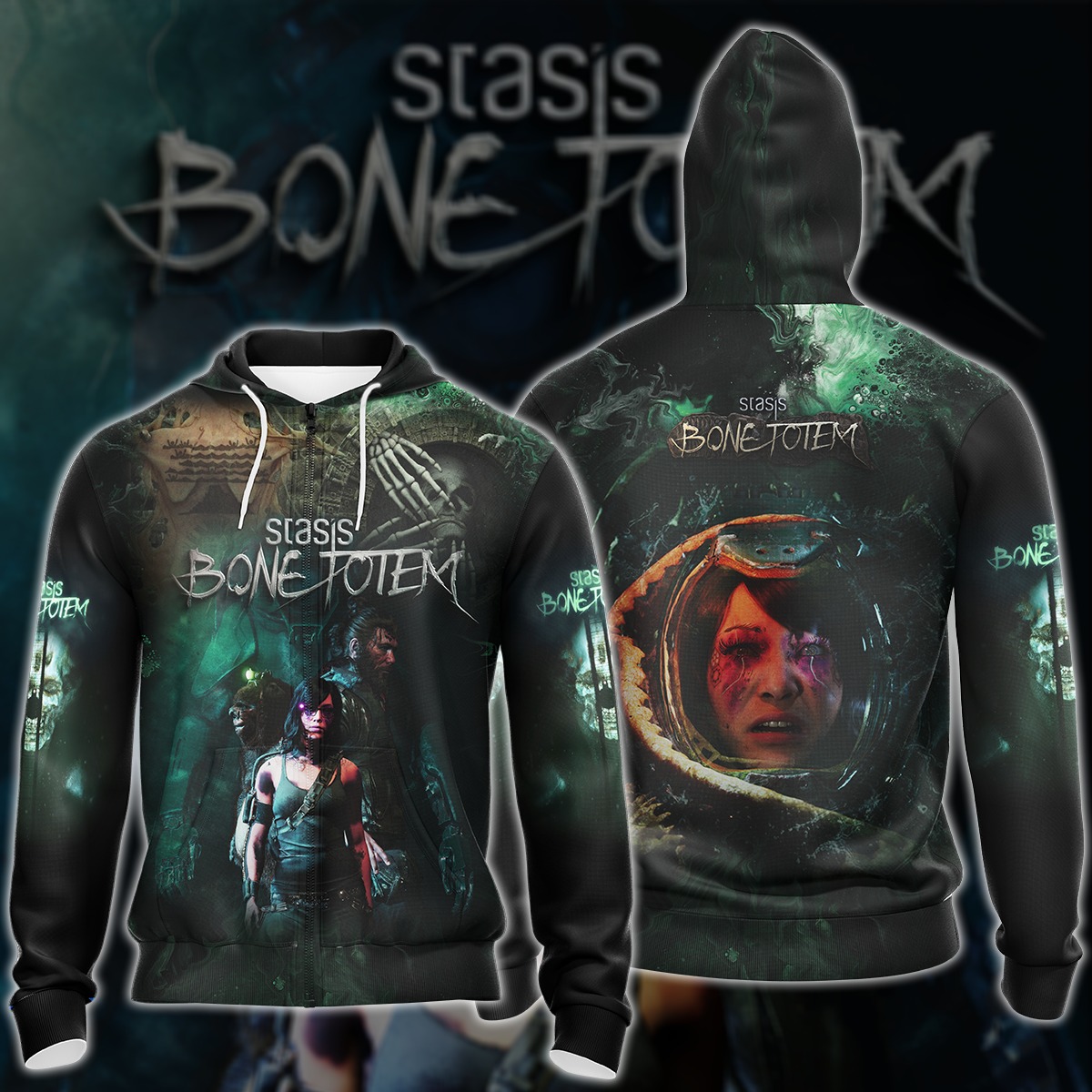 Stasis: Bone Totem Video Game 3D All Over Printed T-shirt Tank Top Zip Hoodie Pullover Hoodie Hawaiian Shirt Beach Shorts Jogger Zip Hoodie S