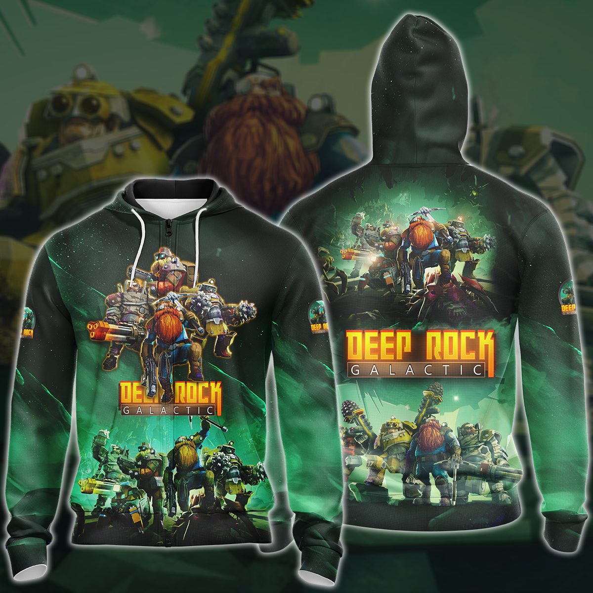 Deep Rock Galactic Video Game 3D All Over Printed T-shirt Tank Top Zip Hoodie Pullover Hoodie Hawaiian Shirt Beach Shorts Jogger Zip Hoodie S