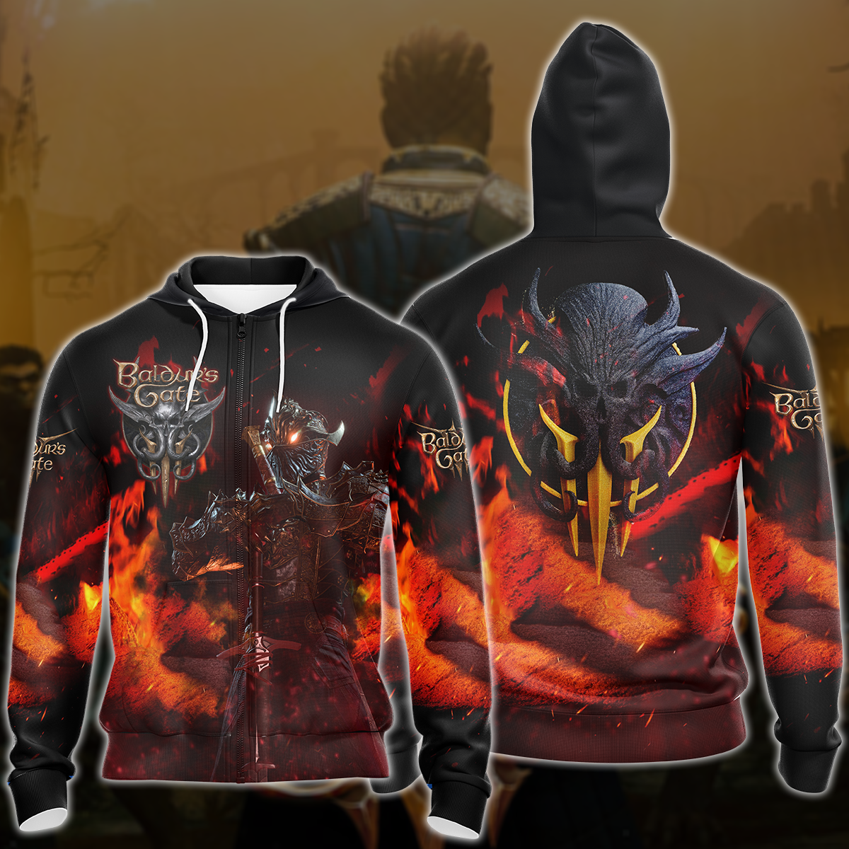 Baldur's Gate 3 Video Game All Over Printed T-shirt Tank Top Zip Hoodie Pullover Hoodie Hawaiian Shirt Beach Shorts Joggers Zip Hoodie S