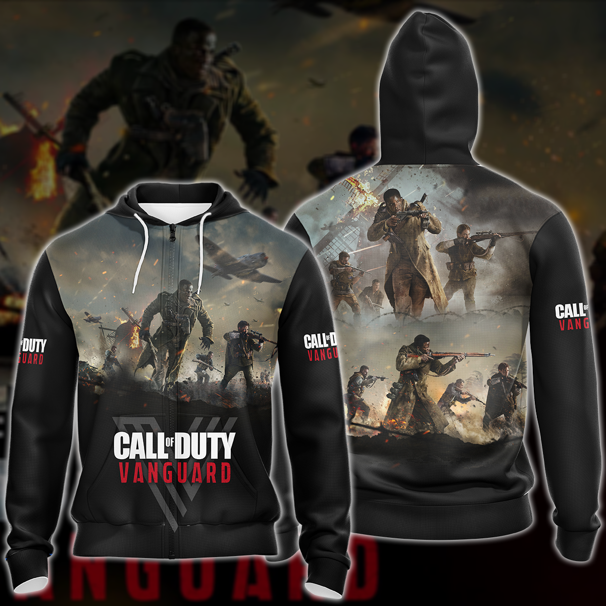 Call of Duty: Vanguard Video Game 3D All Over Print T-shirt Tank Top Zip Hoodie Pullover Hoodie Hawaiian Shirt Beach Shorts Jogger Zip Hoodie S