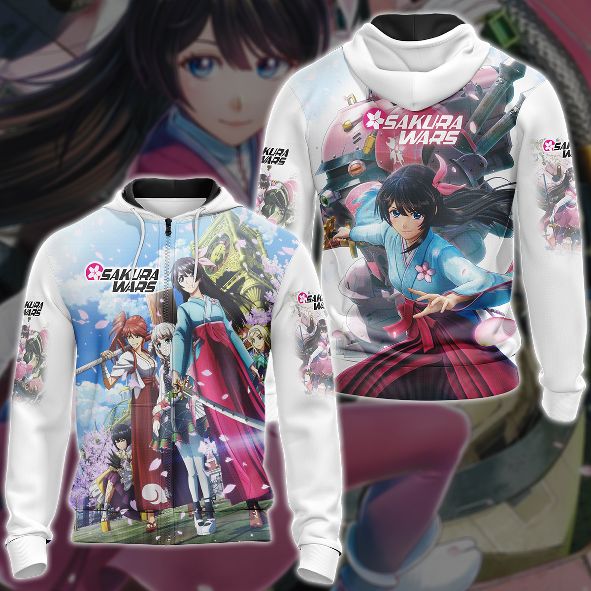 Sakura Wars Video Game 3D All Over Printed T-shirt Tank Top Zip Hoodie Pullover Hoodie Hawaiian Shirt Beach Shorts Jogger Zip Hoodie S