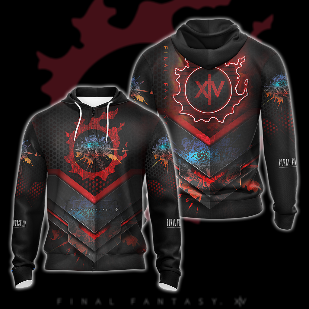 Final Fantasy XIV All Over Print T-shirt Tank Top Zip Hoodie Pullover Hoodie Hawaiian Shirt Zip Hoodie S