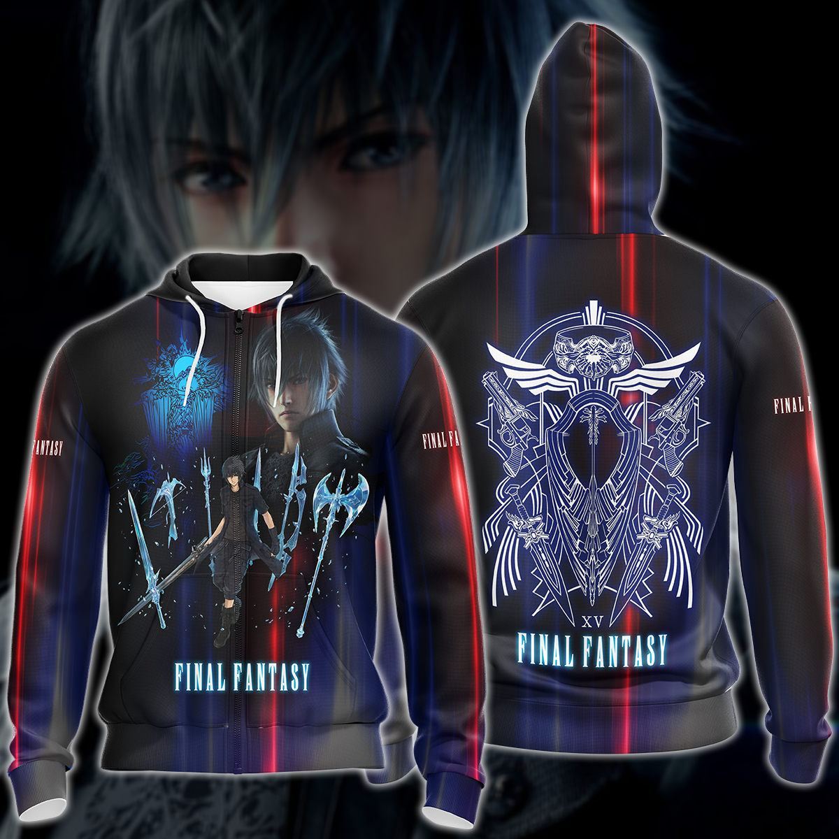 Final Fantasy XV Video Game 3D All Over Printed T-shirt Tank Top Zip Hoodie Pullover Hoodie Hawaiian Shirt Beach Shorts Jogger Zip Hoodie S