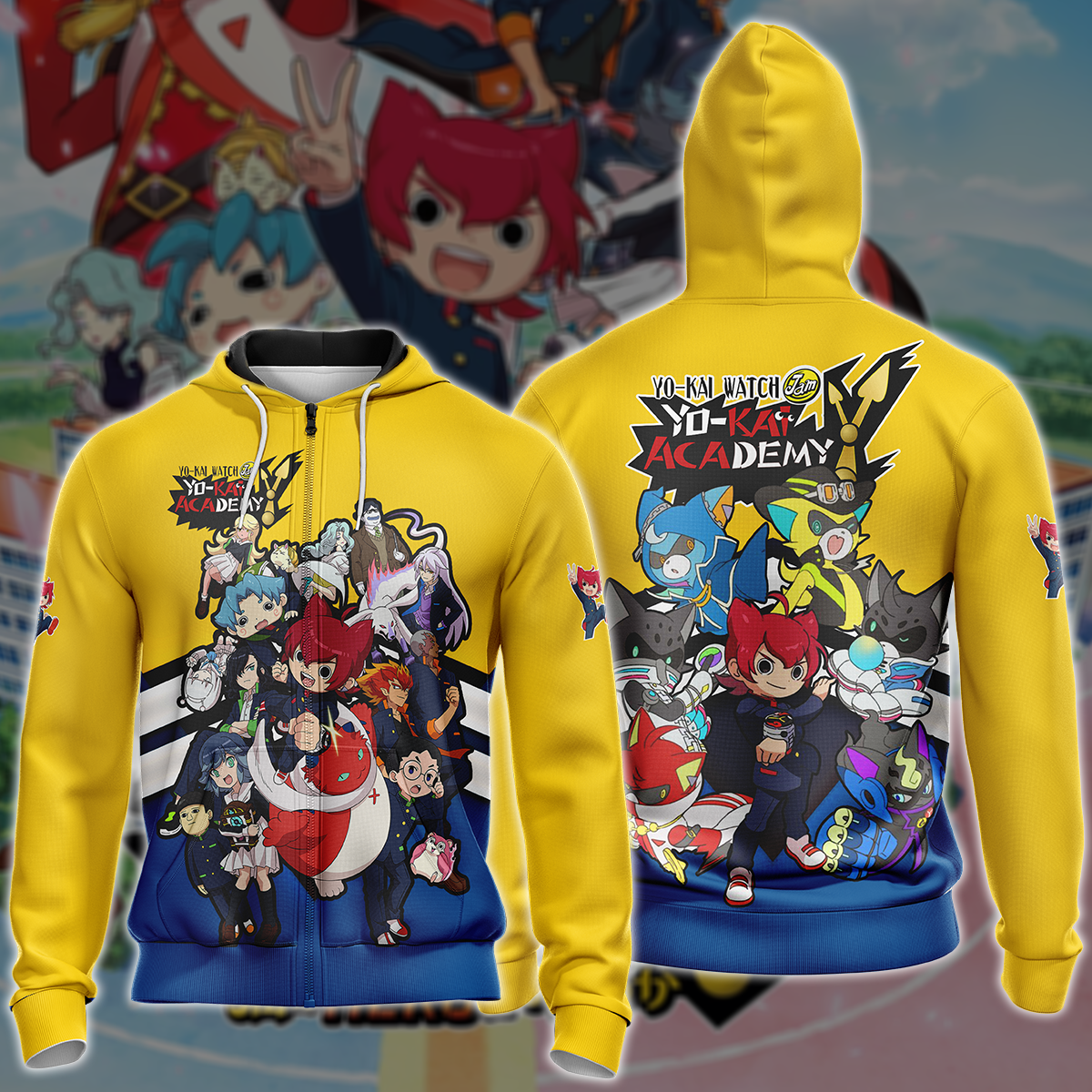 Yo-kai Watch Jam: Yo-kai Academy Y Video Game 3D All Over Printed T-shirt Tank Top Zip Hoodie Pullover Hoodie Hawaiian Shirt Beach Shorts Jogger Zip Hoodie S