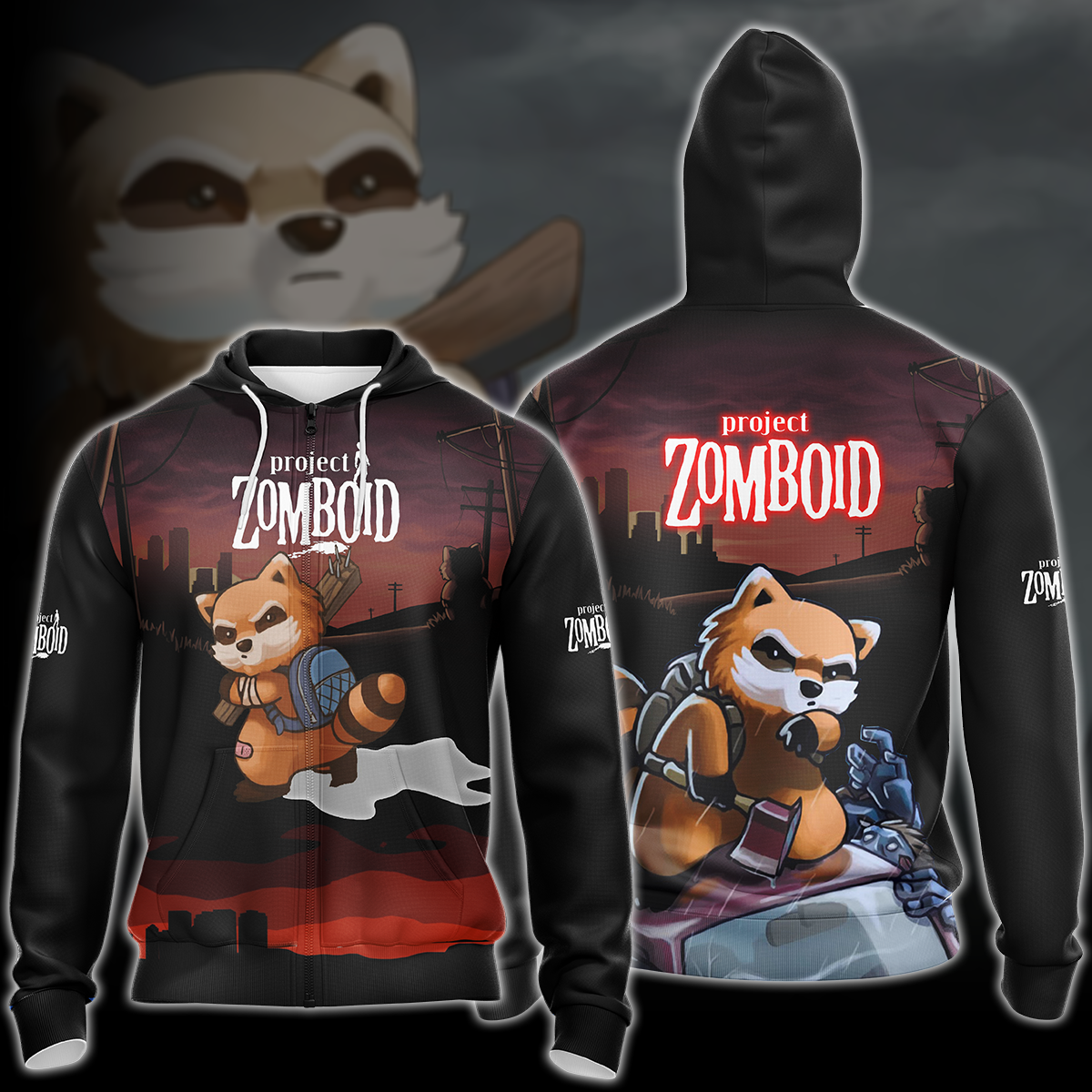 Project Zomboid Video Game 3D All Over Printed T-shirt Tank Top Zip Hoodie Pullover Hoodie Hawaiian Shirt Beach Shorts Jogger Zip Hoodie S