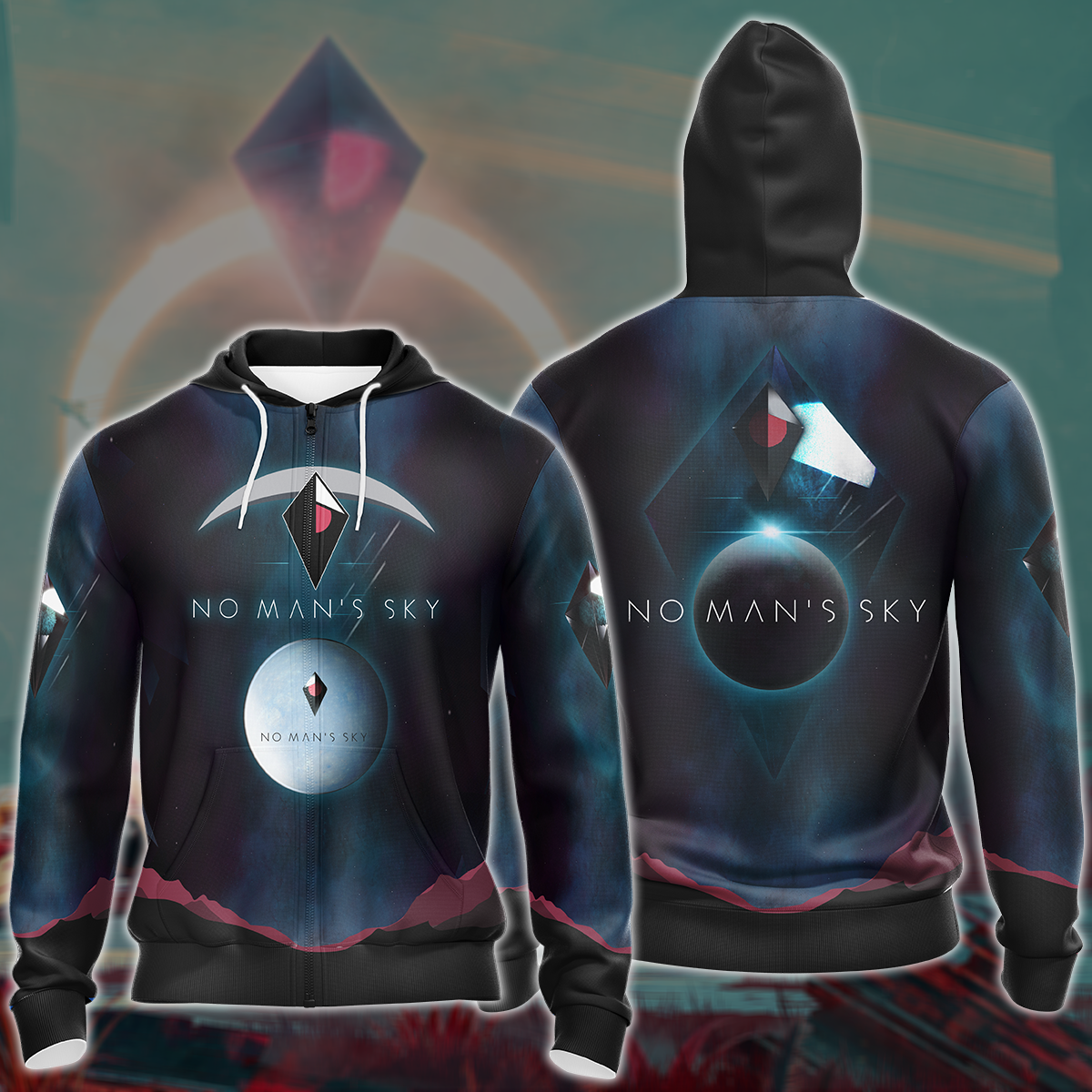 No Man's Sky Video Game 3D All Over Printed T-shirt Tank Top Zip Hoodie Pullover Hoodie Hawaiian Shirt Beach Shorts Jogger Zip Hoodie S