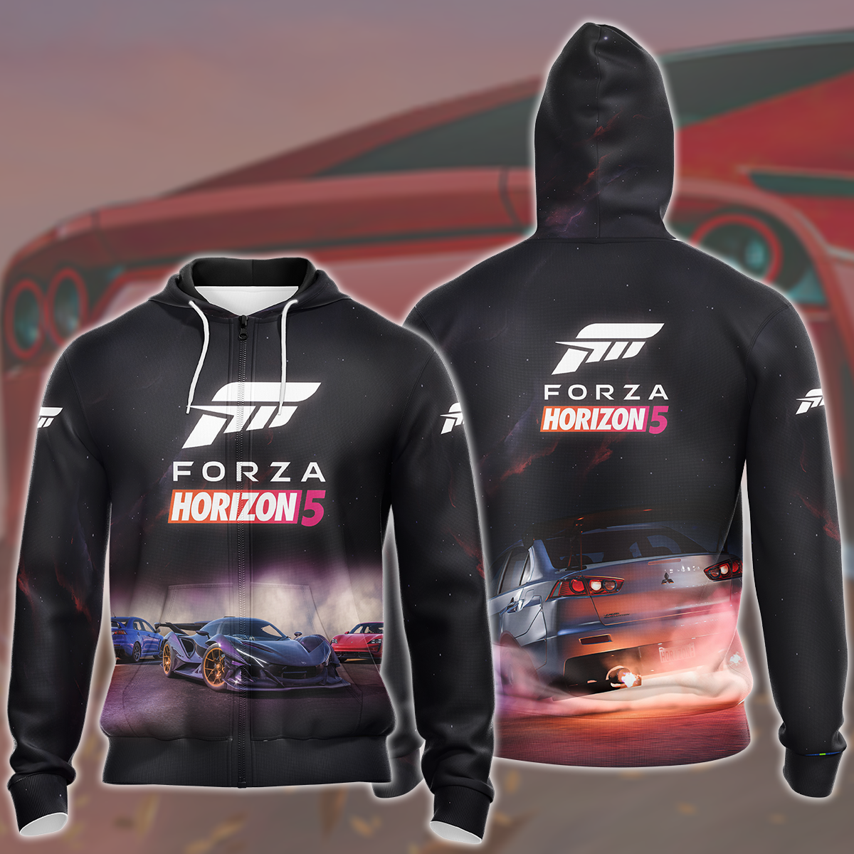 Forza Horizon 5 Video Game All Over Printed T-shirt Tank Top Zip Hoodie Pullover Hoodie Hawaiian Shirt Beach Shorts Joggers