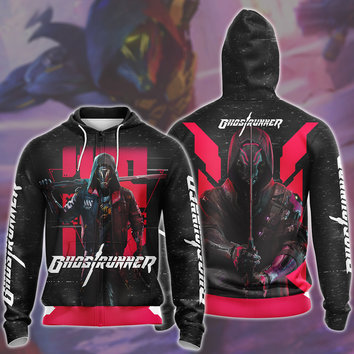 Ghostrunner Video Game All Over Printed T-shirt Tank Top Zip Hoodie Pullover Hoodie Hawaiian Shirt Beach Shorts Joggers