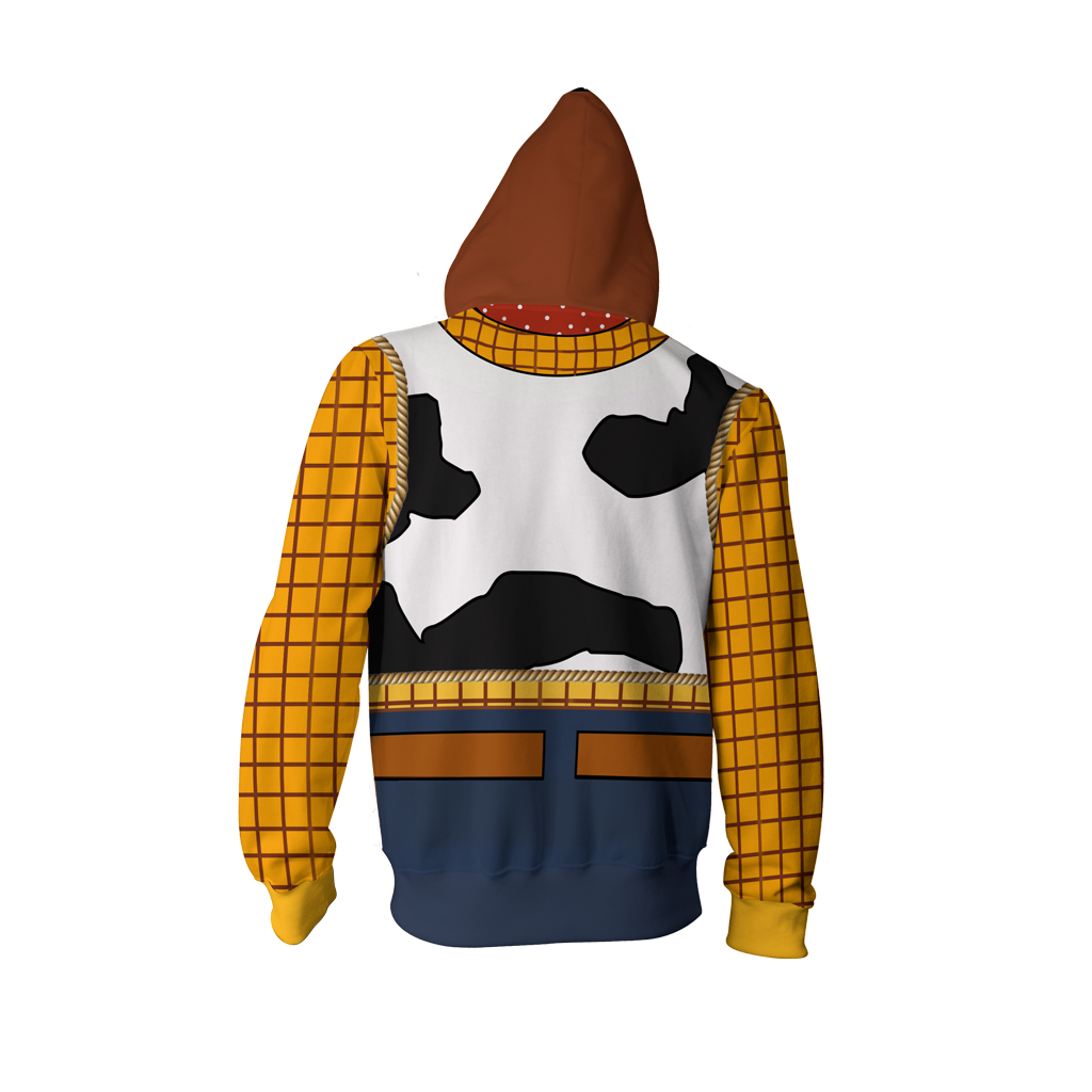 Toy Story Sheriff Woody Cosplay Zip Up Hoodie Jacket