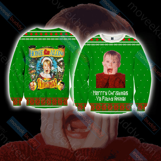Home Alone - Merrry Christmas Ya Filthy Animal V1 Unisex 3D Sweater S