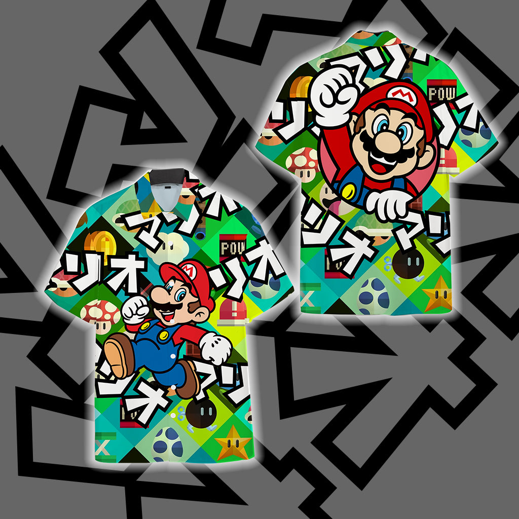 Mario Japan Unisex Hawaiian Shirt S
