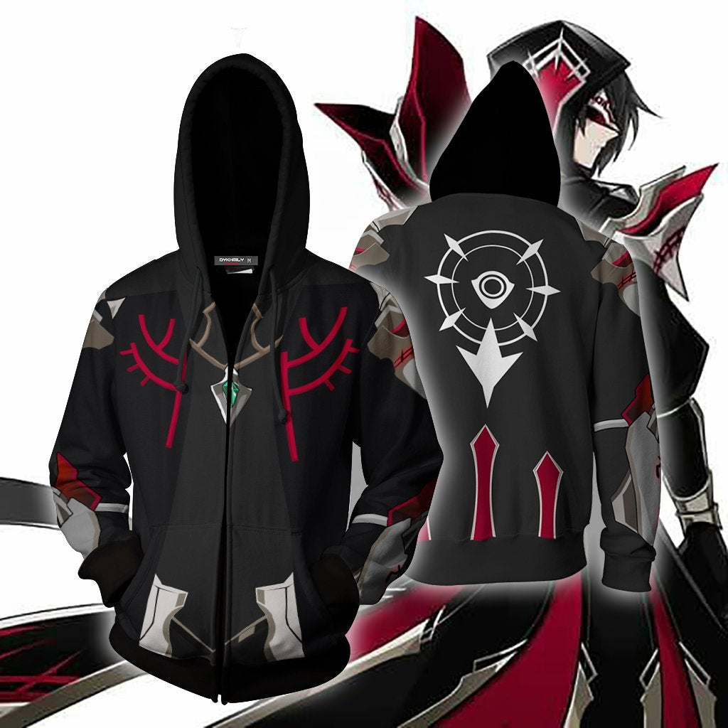 Elsword Solace Cosplay Zip Up Hoodie Jacket XS