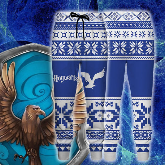 The Ravenclaw Eagle Harry Potter Ugly Christmas Jogging Pants S