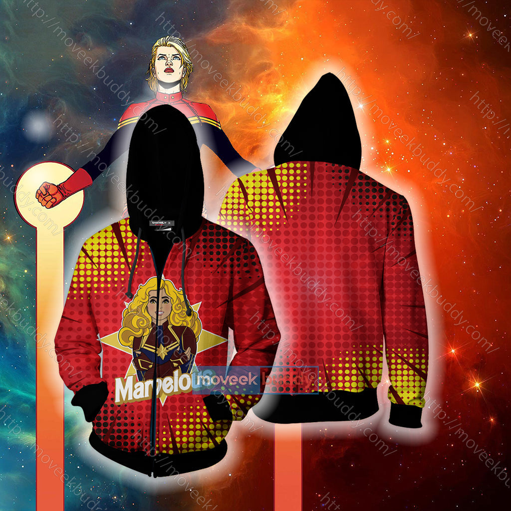 Marvelous Cosplay 3D Hoodie Zip Hoodie XS