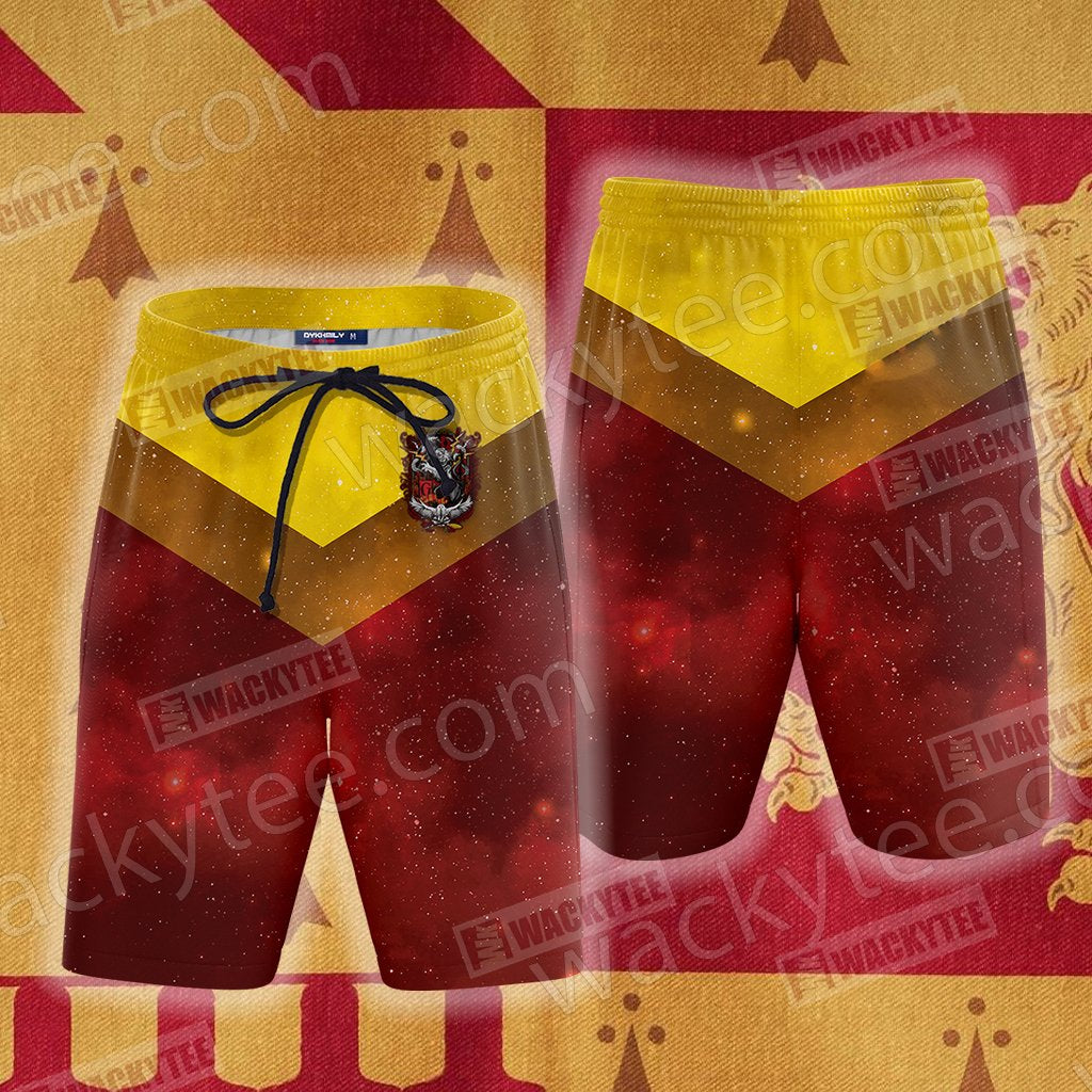 Gryffindor Edition Harry Potter New Unisex 3D T-shirt Beach Shorts S