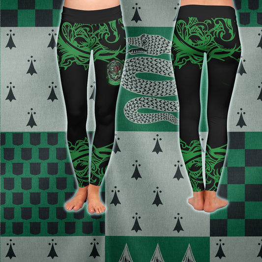 Cunning Like A Slytherin Harry Potter 3D Leggings S