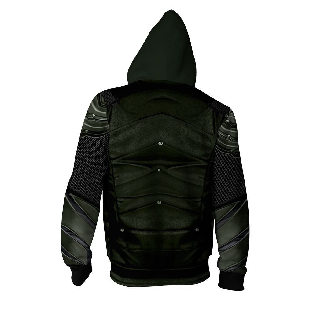 Arrow Oliver Cosplay Zip Up Hoodie Jacket