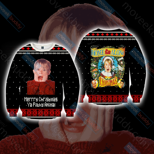 Home Alone - Merrry Christmas Ya Filthy Animal V4 Unisex 3D Sweater S