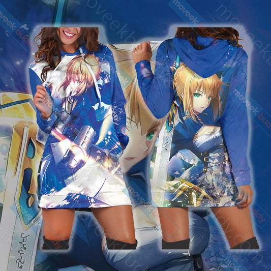 Fate/ Stay Night - Saber 3D Hoodie Dress XS
