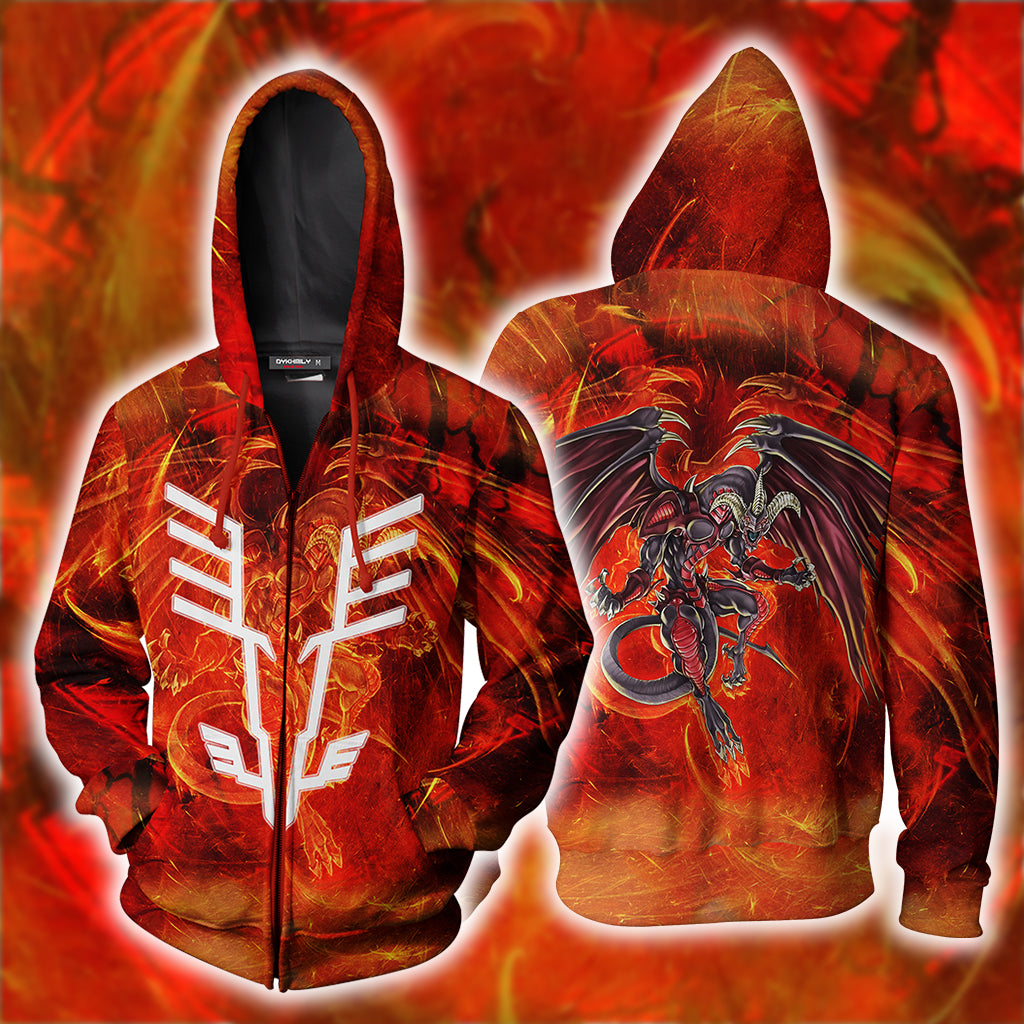 Yu-Gi-Oh! Red Dragon Archfiend The Mark Of The Wings Unisex 3D T-shirt Zip Hoodie S