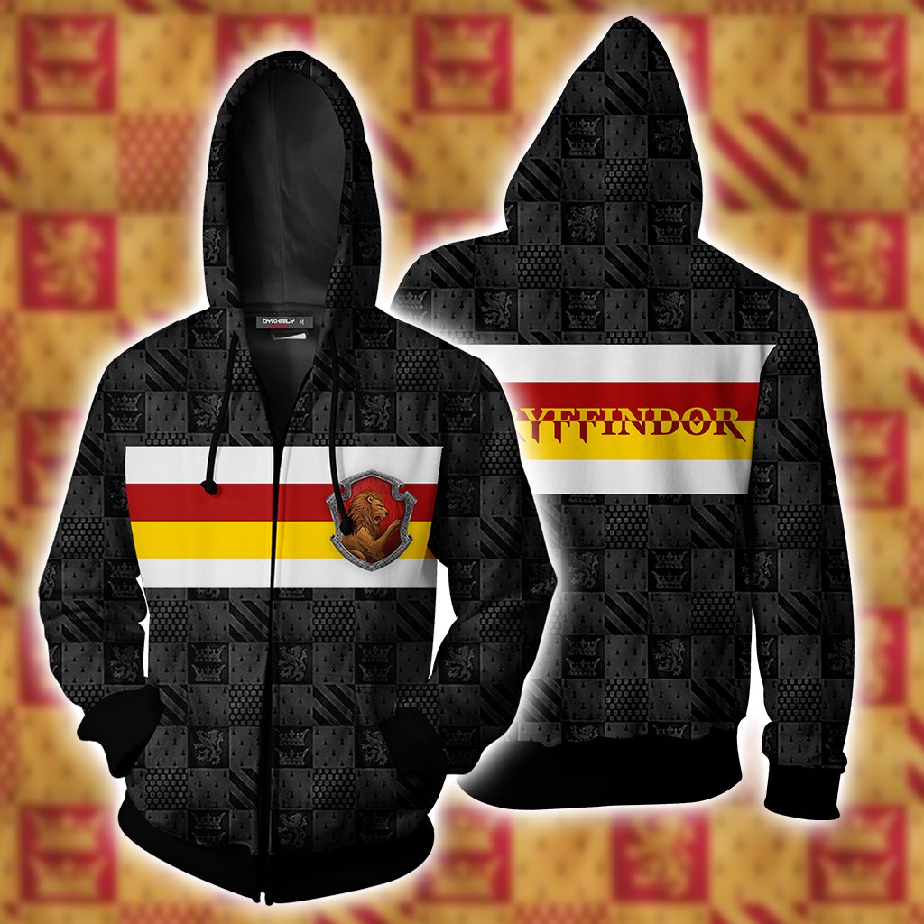 Gryffindor House Harry Potter Simple Style Zip Up Hoodie S