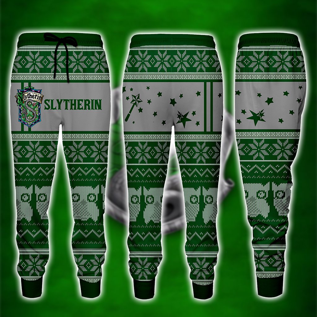 Slytherin Harry Potter Ugly Christmas Jogging Pants S
