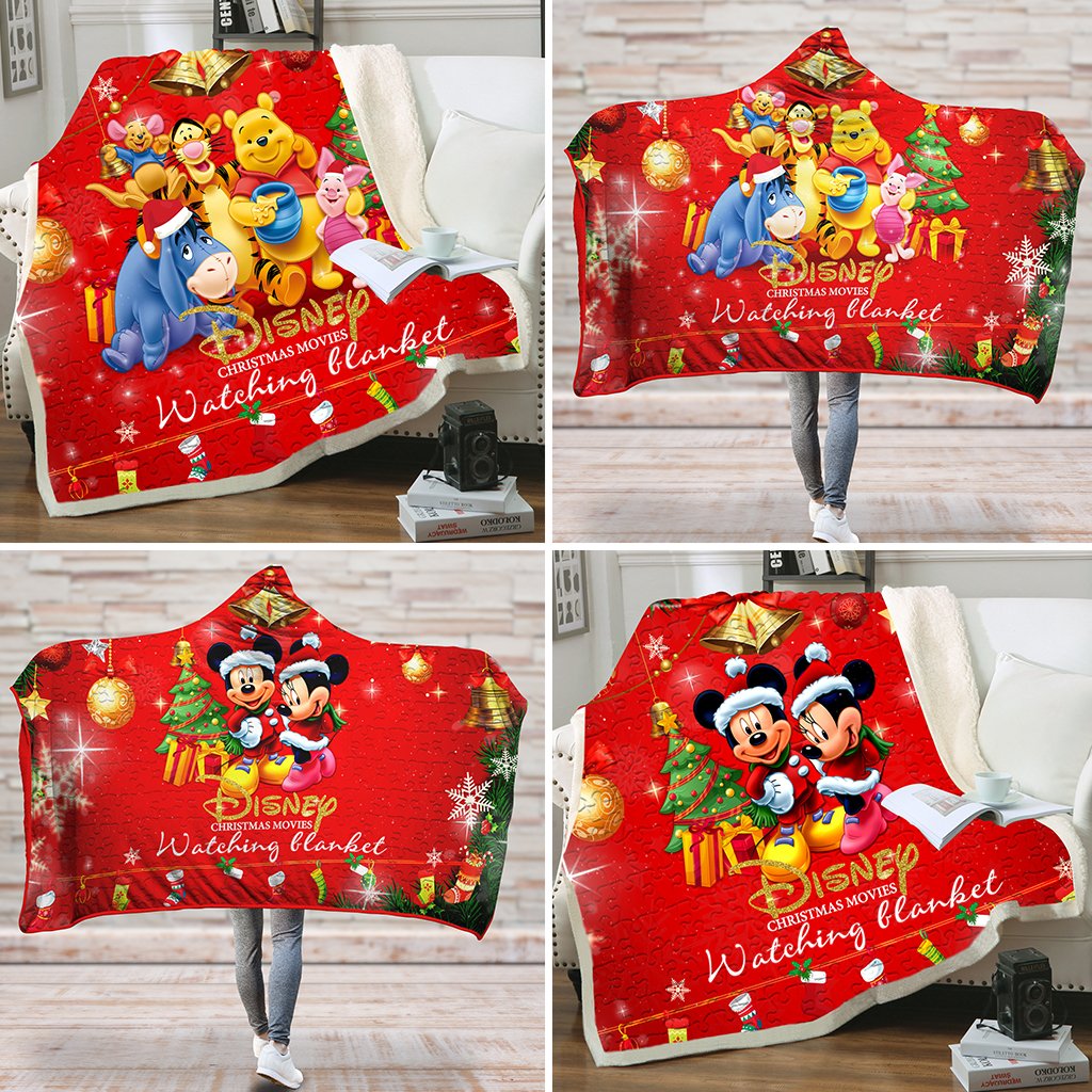 Disney Christmas Movies Watching Blanket 3D Throw Blanket