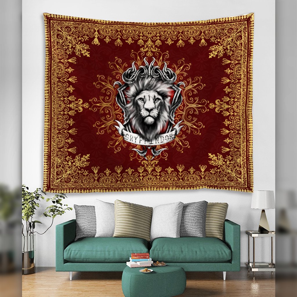 Mandala The Gryffindor Lion Harry Potter 3D Tapestry 150cm x 130cm