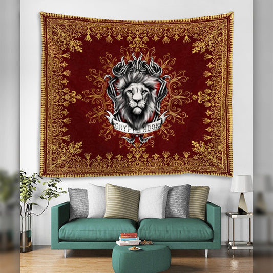 Mandala The Gryffindor Lion Harry Potter 3D Tapestry 150cm x 130cm
