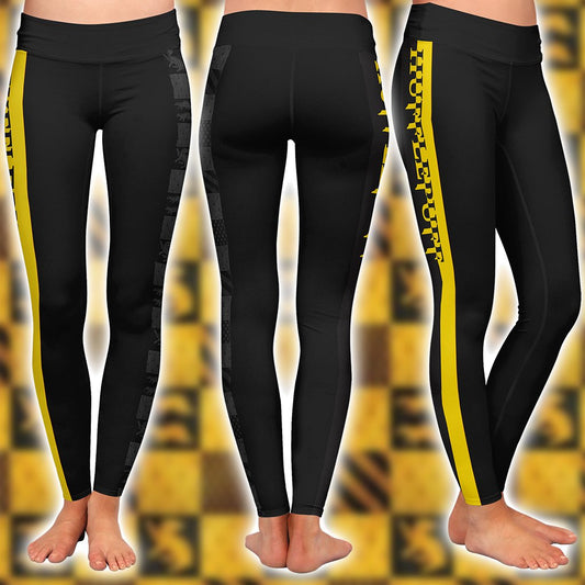 Hufflepuff House Harry Potter Simple Style 3D Leggings S