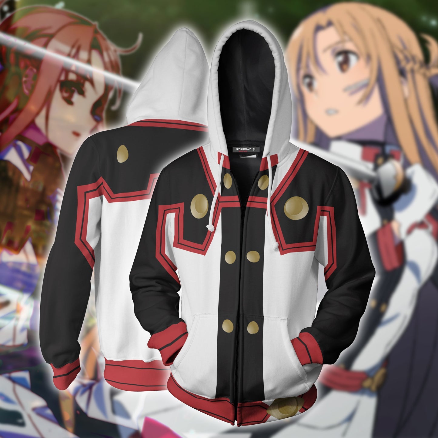 Sword Art Online The Movie Asuna Cosplay Zip Up Hoodie Jacket XS