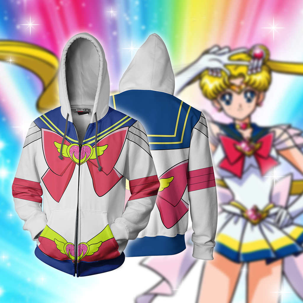 Sailor Moon Cosplay Zip Up Hoodie Jacket XS