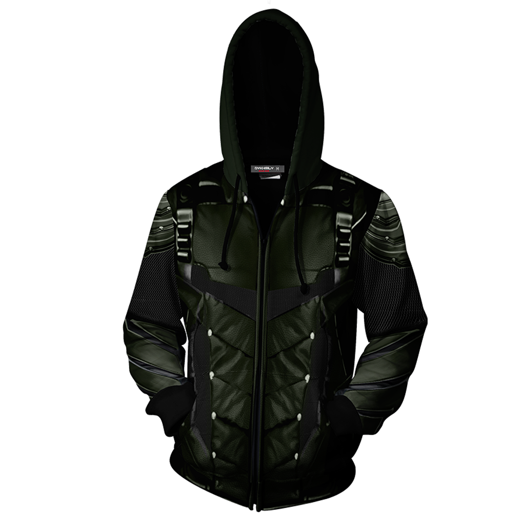 Arrow Oliver Cosplay Zip Up Hoodie Jacket