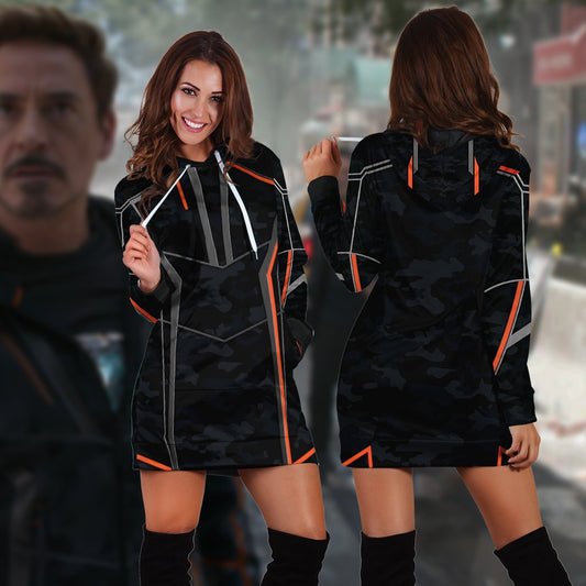 Iron Man (Tony Stark) Cosplay 3D Hoodie Dress XS