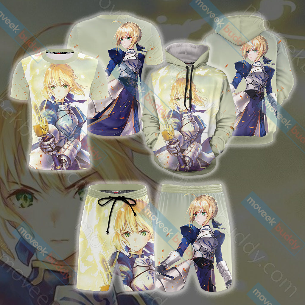 Fate/Stay Night Saber (Artoria Pendragon) Beach Shorts