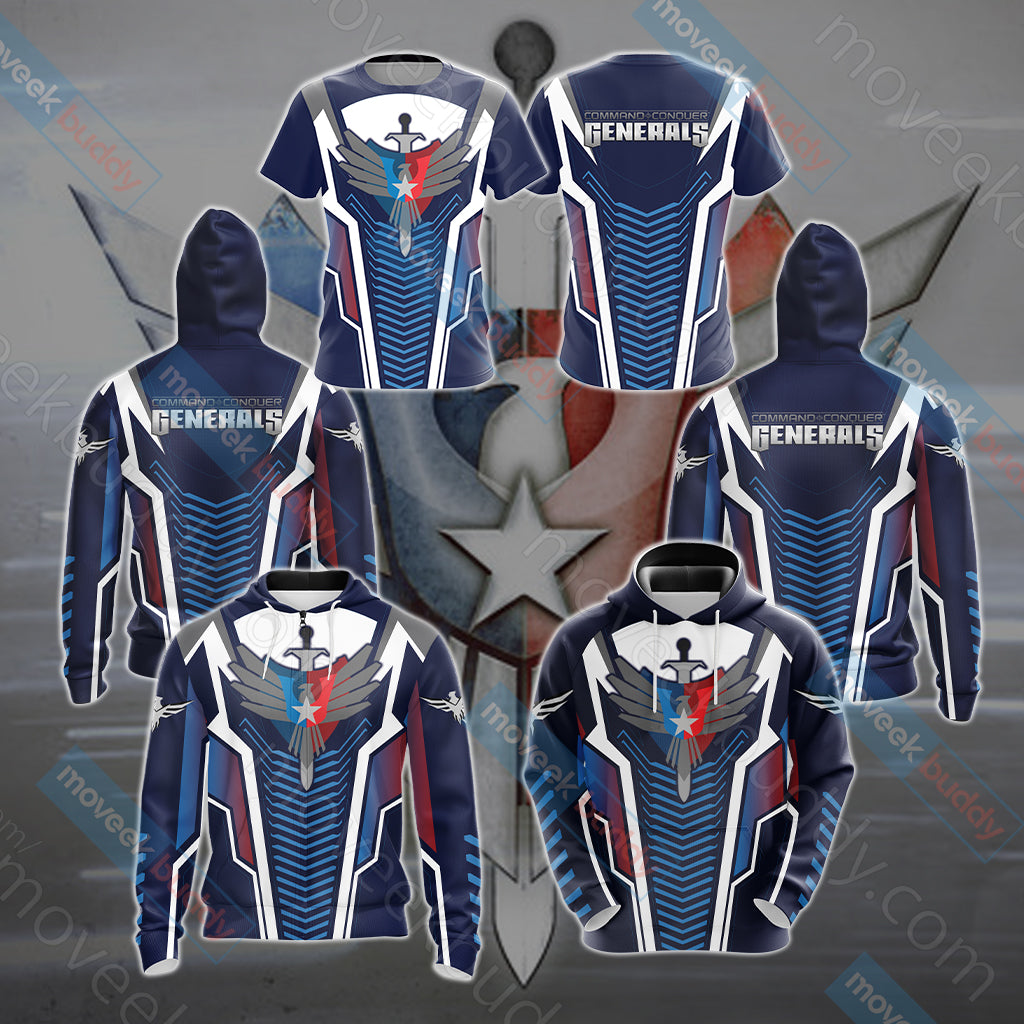 Command & Conquer: Generals – Zero Hour United States Mod Unisex 3D T-shirt