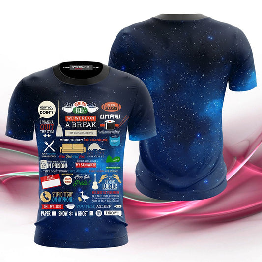 Athah Poster Friends TV Show Quotes Unisex 3D T-shirt S