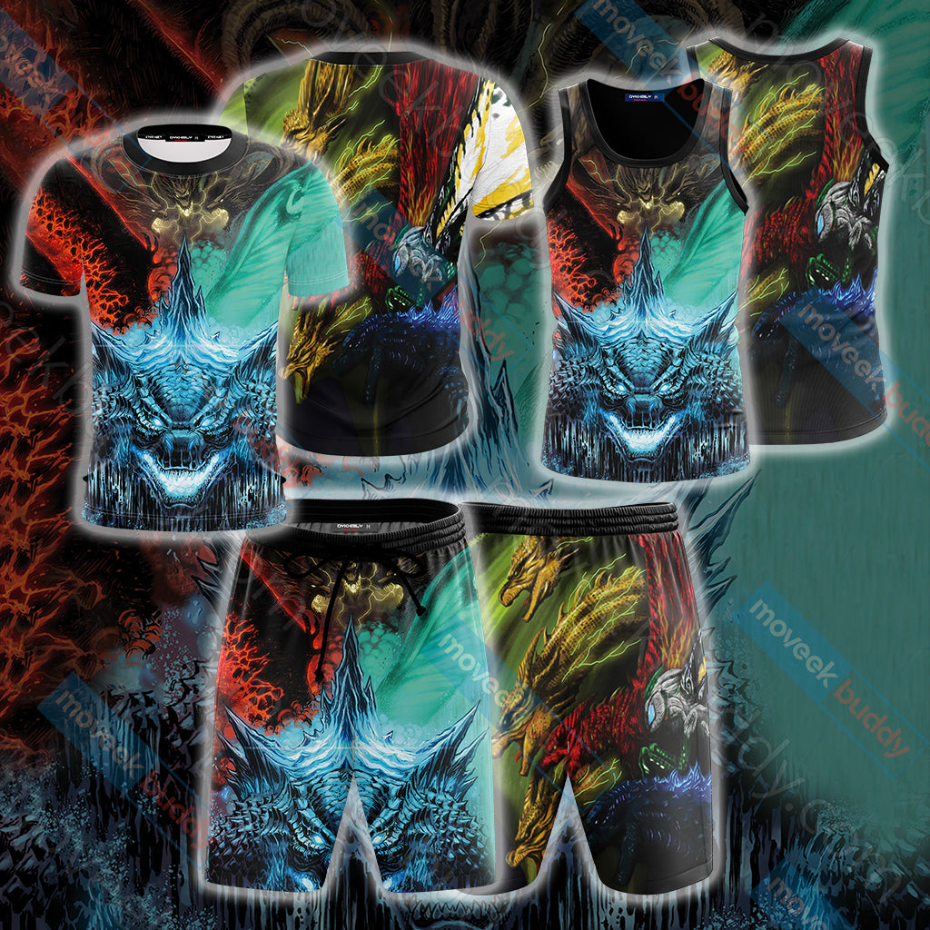 Godzilla King Of The Monsters New Unisex 3D T-shirt