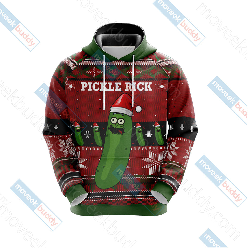 Pickle Rick X-mas Unisex 3D T-shirt