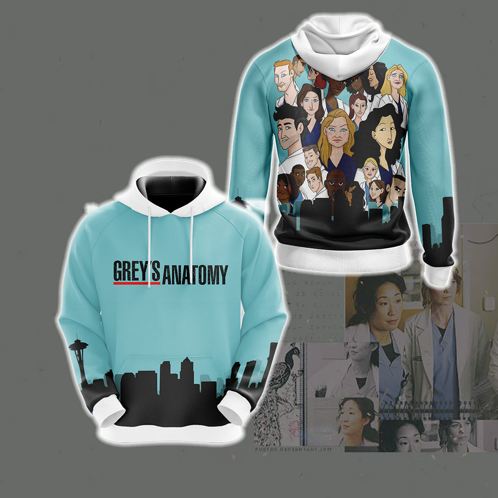 Grey's Anatomy Unisex 3D T-shirt Hoodie S