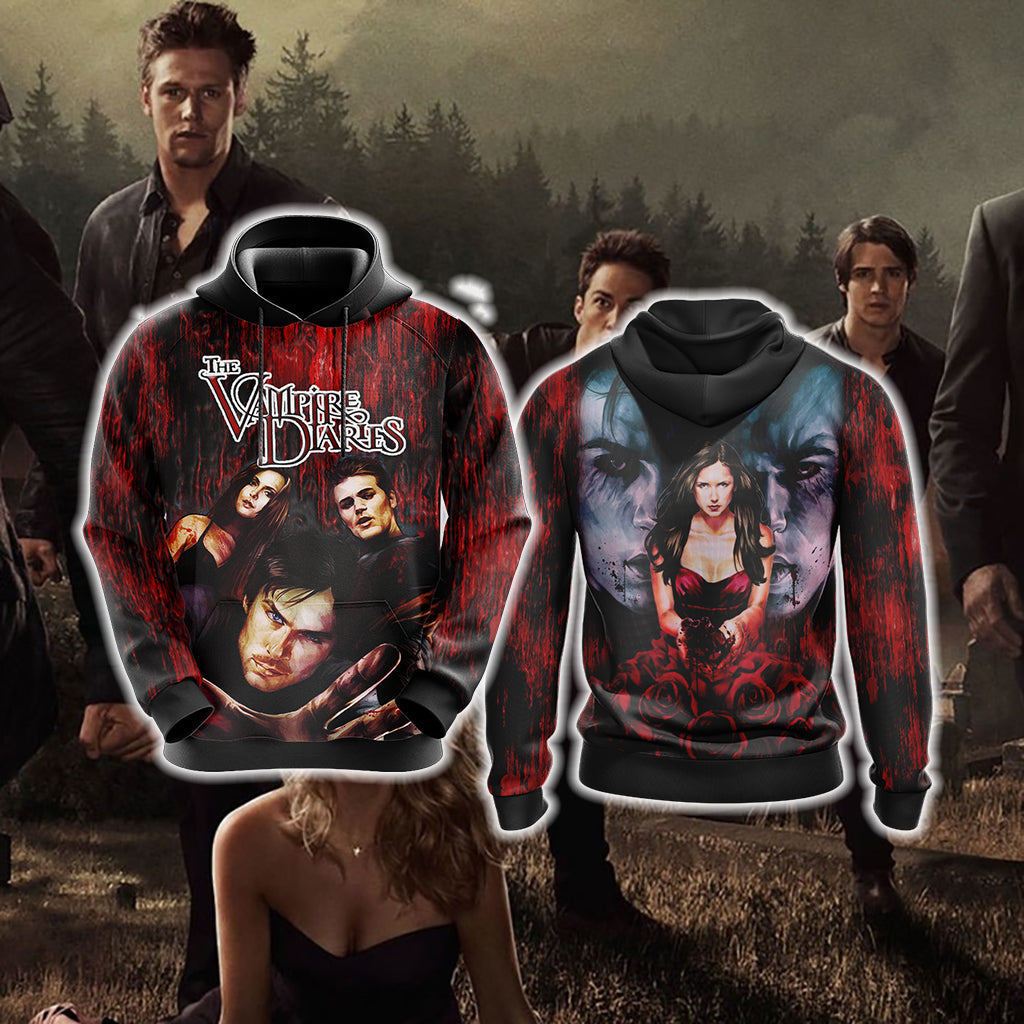 The Vampire Diaries Unisex 3D T-shirt Hoodie S