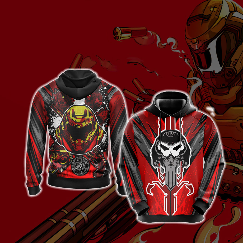 Doom - Slayers New Look Unisex 3D T-shirt Hoodie S