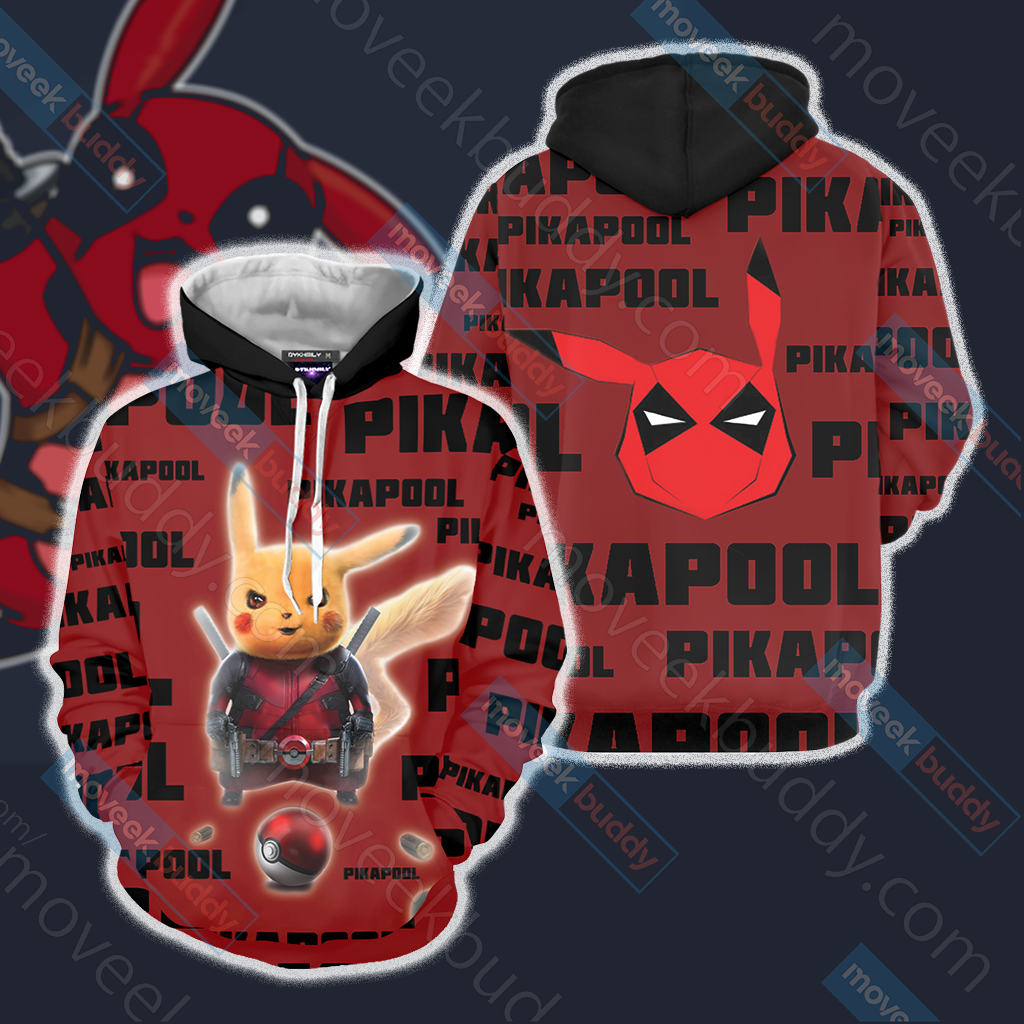 PikaPool Deadpool And Pikachu New Unisex 3D T-shirt Hoodie S