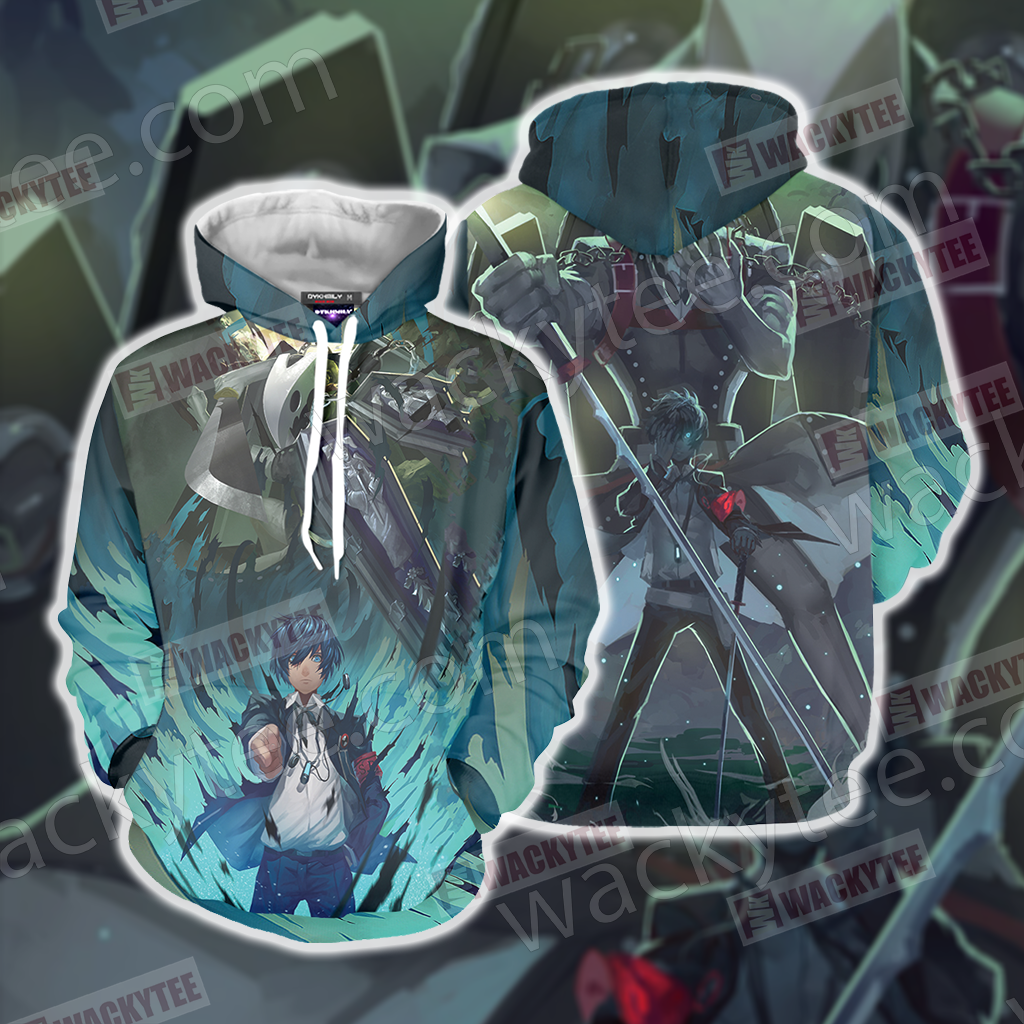 Persona 3 Thanatos And Makoto Yuuki Unisex 3D T-shirt Hoodie S